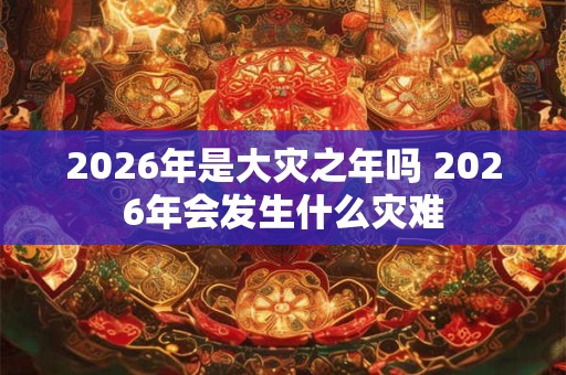 2026年是大灾之年吗 2026年会发生什么灾难 2026年是大灾之年吗 2026年会发生什么灾难