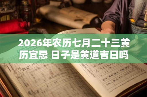 2026年农历七月二十三黄历宜忌 日子是黄道吉日吗 2026年农历七月二十三黄历宜忌 日子是黄道吉日吗