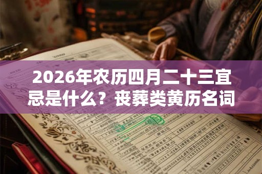 2026年农历四月二十三宜忌是什么?丧葬类黄历名词解释 2026年农历四月二十三宜忌是什么?丧葬类黄历名词解释