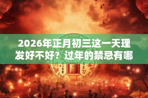 2026年正月初三这一天理发好不好？过年的禁忌有哪些？