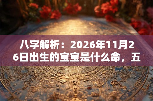 八字解析：2026年11月26日出生的宝宝是什么命，五行缺什么