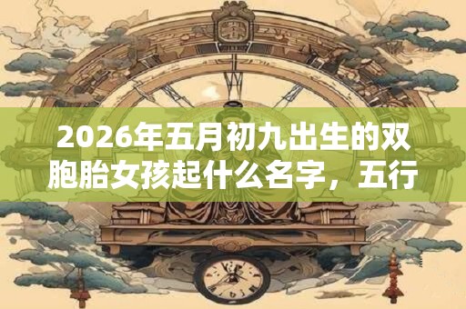 2026年五月初九出生的双胞胎女孩起什么名字，五行属什么