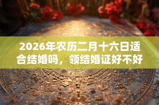 2026年农历二月十六日适合结婚吗，领结婚证好不好？