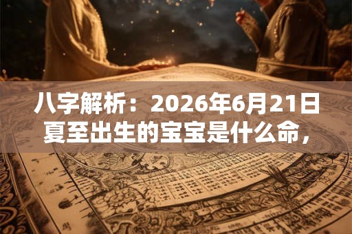 八字解析：2026年6月21日夏至出生的宝宝是什么命，五行缺什么