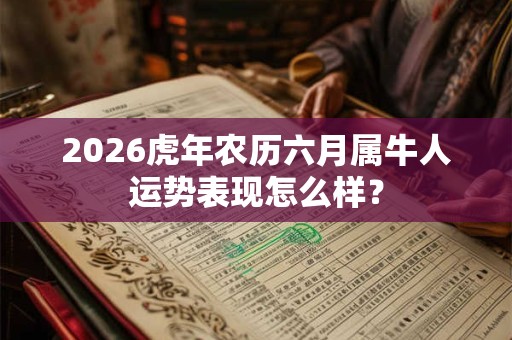 2026虎年农历六月属牛人运势表现怎么样? 2026虎年农历六月属牛人运势表现怎么样?