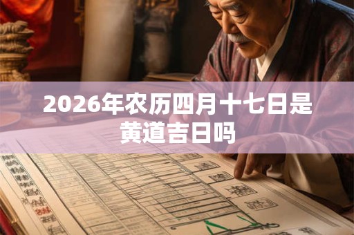 2026年农历四月十七日是黄道吉日吗