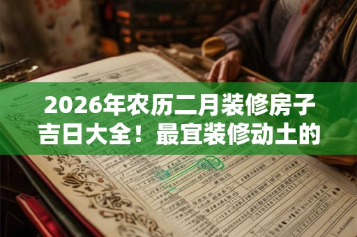2026年农历二月装修房子吉日大全！最宜装修动土的日子