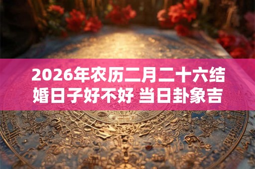 2026年农历二月二十六结婚日子好不好 当日卦象吉凶 2026年农历二月二十六结婚日子好不好 当日卦象吉凶