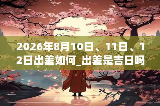 2026年8月10日、11日、12日出差如何_出差是吉日吗
