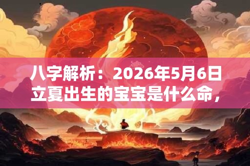 八字解析：2026年5月6日立夏出生的宝宝是什么命，五行缺什么