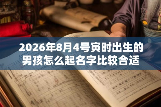 2026年8月4号寅时出生的男孩怎么起名字比较合适