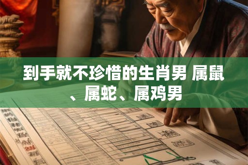 到手就不珍惜的生肖男 属鼠、属蛇、属鸡男