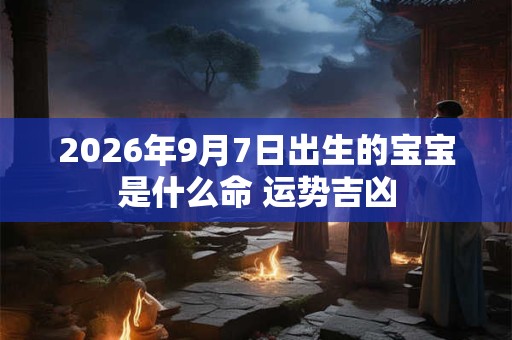 2026年9月7日出生的宝宝是什么命 运势吉凶
