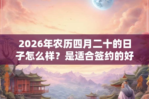 2026年农历四月二十的日子怎么样?是适合签约的好日子吗? 2026年农历四月二十的日子怎么样?是适合签约的好日子吗?