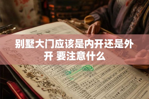 别墅大门应该是内开还是外开 要注意什么
