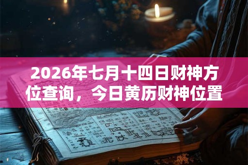 2026年七月十四日财神方位查询，今日黄历财神位置详解