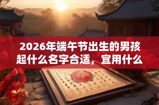 2026年端午节出生的男孩起什么名字合适，宜用什么字