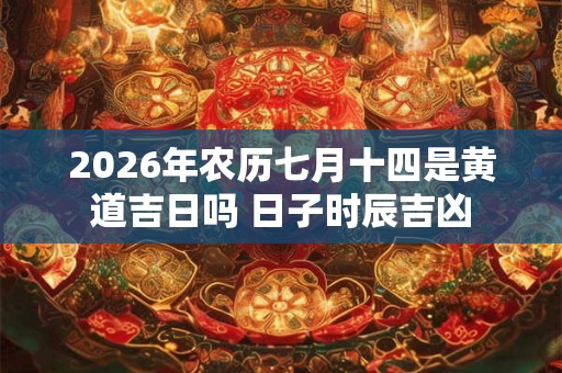 2026年农历七月十四是黄道吉日吗 日子时辰吉凶
