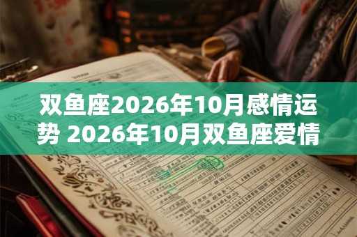 双鱼座2026年10月感情运势 2026年10月双鱼座爱情运程详解 双鱼座2026年10月感情运势 2026年10月双鱼座爱情运程详解