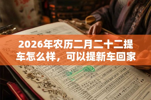2026年农历二月二十二提车怎么样，可以提新车回家吗？