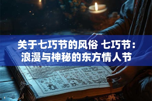 关于七巧节的风俗 七巧节：浪漫与神秘的东方情人节