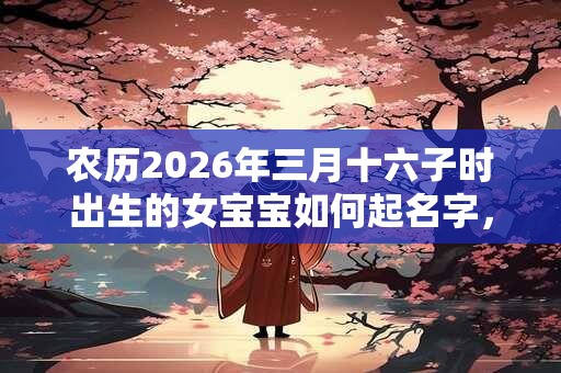 农历2026年三月十六子时出生的女宝宝如何起名字，五行属什么