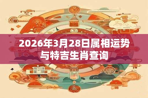 2026年3月28日属相运势与特吉生肖查询