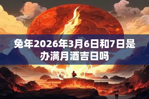 兔年2026年3月6日和7日是办满月酒吉日吗