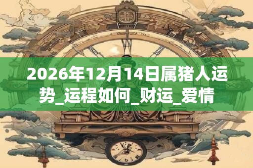 2026年12月14日属猪人运势_运程如何_财运_爱情