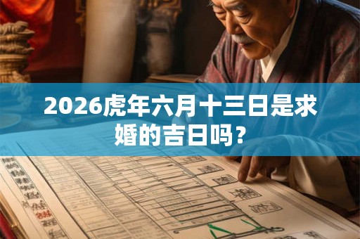 2026虎年六月十三日是求婚的吉日吗？
