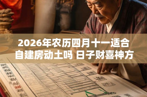 2026年农历四月十一适合自建房动土吗 日子财喜神方位