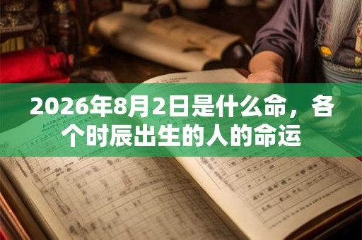 2026年8月2日是什么命,各个时辰出生的人的命运 2026年8月2日是什么命,各个时辰出生的人的命运