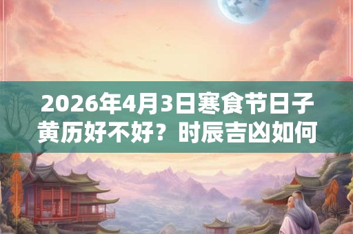 2026年4月3日寒食节日子黄历好不好？时辰吉凶如何？