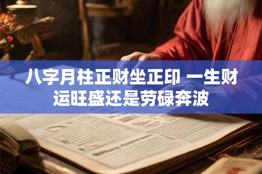 八字月柱正财坐正印 一生财运旺盛还是劳碌奔波