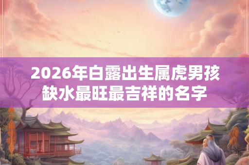 2026年白露出生属虎男孩缺水最旺最吉祥的名字