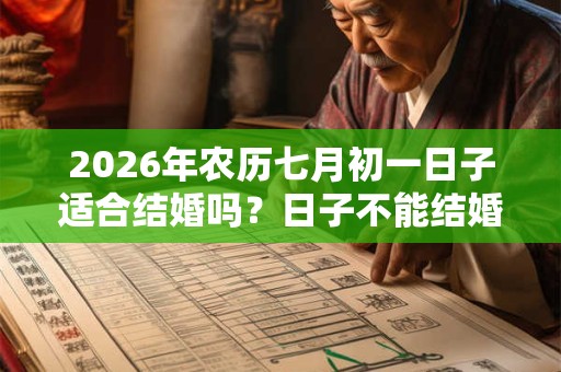 2026年农历七月初一日子适合结婚吗？日子不能结婚的生肖？