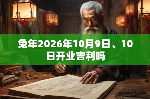 兔年2026年10月9日、10日开业吉利吗