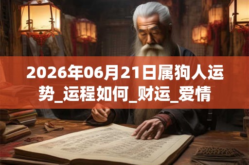 2026年06月21日属狗人运势_运程如何_财运_爱情 2026年06月21日属狗人运势_运程如何_财运_爱情