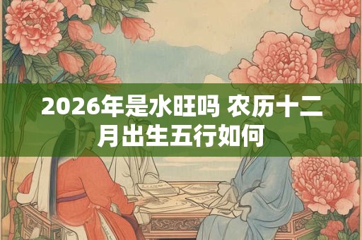 2026年是水旺吗 农历十二月出生五行如何