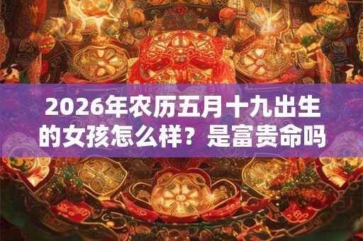 2026年农历五月十九出生的女孩怎么样？是富贵命吗？