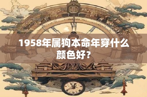 1958年属狗本命年穿什么颜色好？