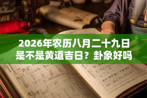 2026年农历八月二十九日是不是黄道吉日？卦象好吗？