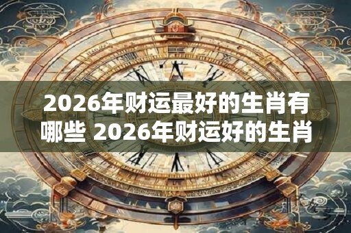 2026年财运最好的生肖有哪些 2026年财运好的生肖 2026年财运最好的生肖有哪些 2026年财运好的生肖