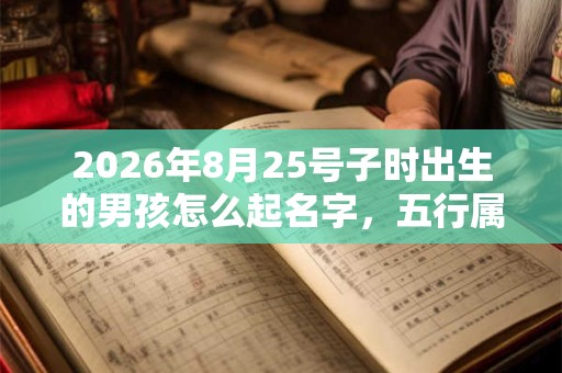 2026年8月25号子时出生的男孩怎么起名字，五行属什么