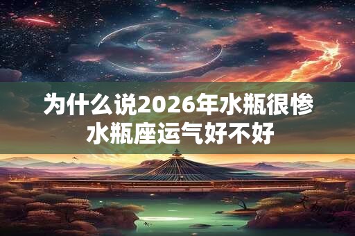 为什么说2026年水瓶很惨 水瓶座运气好不好