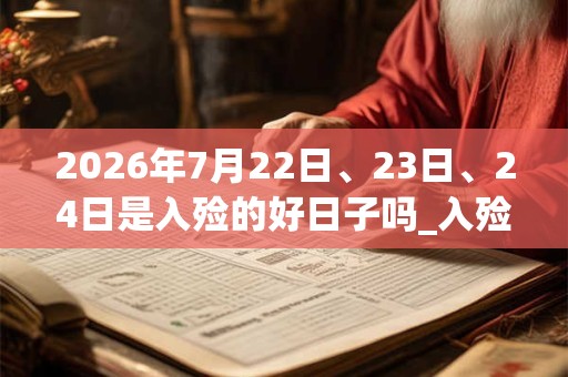 2026年7月22日、23日、24日是入殓的好日子吗_入殓可以吗