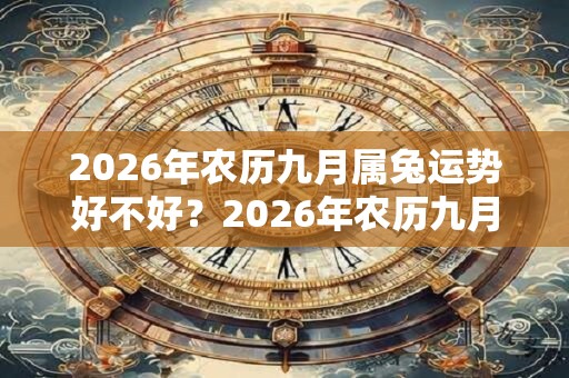 2026年农历九月属兔运势好不好?2026年农历九月哪一天是吉日? 2026年农历九月属兔运势好不好?2026年农历九月哪一天是吉日?