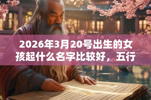 2026年3月20号出生的女孩起什么名字比较好，五行属什么