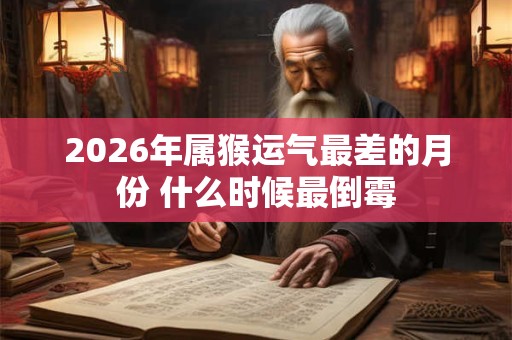 2026年属猴运气最差的月份 什么时候最倒霉