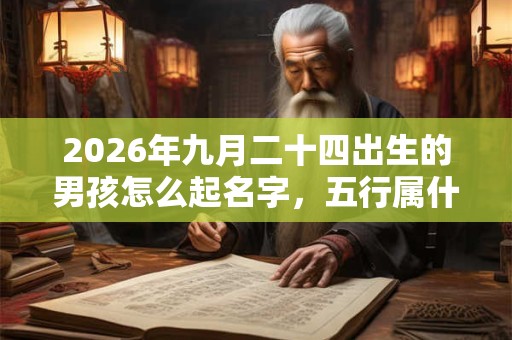 2026年九月二十四出生的男孩怎么起名字，五行属什么